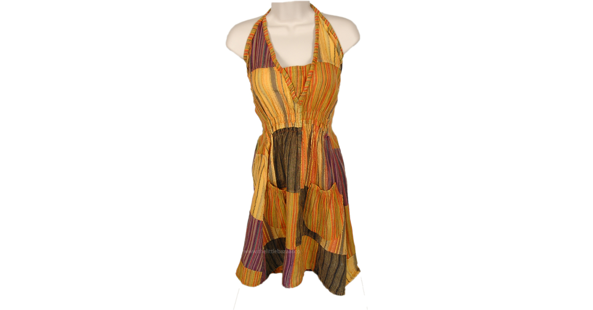 halter neck cut out maxi dress Jendue Women's Siena Denim Maxi Dress - Elegant Halter Neck Cut-Out