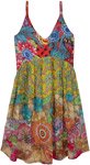 Sunset Paisley Knee-Length Cotton Summer Dress