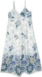 Greece Getaway Floral Garden Printed Midi Dress