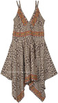Boho Chic Flowy Dress with All Over Print [9338]