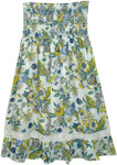 Blue Bloom Short Tube Dress Skirt