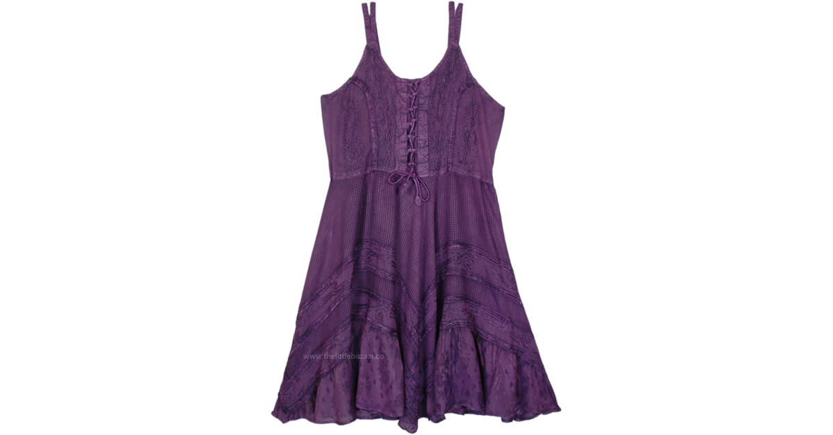 Zinnia Purple Vintage Tank Midi Dress | Dresses | Purple | Sleeveless ...