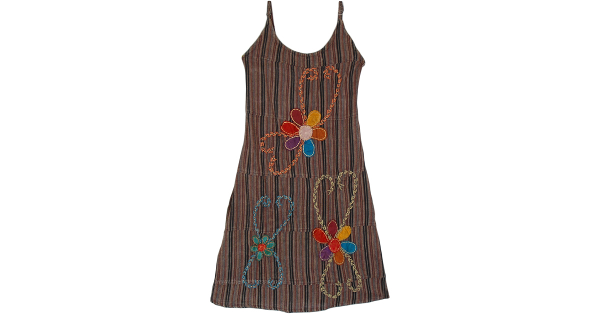 zara white dress with embroidered flowers Bow Flags Embroidered Red Stripe Dress – That Store