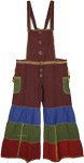 Funky Artsy Hippie Peace Wide Leg Overalls