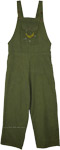 Green Moon Selenophile Cotton Overalls Jumpsuit