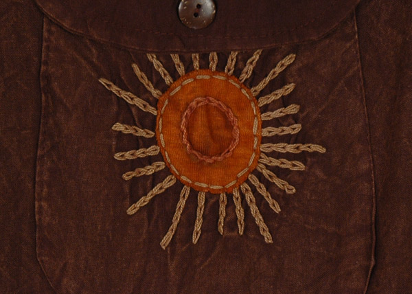 Brown Sun Heliophile Cotton Overalls Jumpsuit