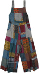 Urban Cotton Patchwork Sleeveless Midi Dress with All Along Side Ties