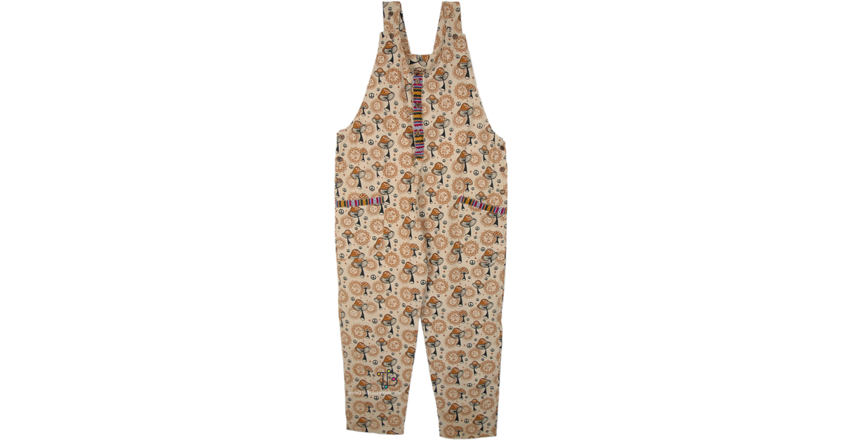 Shroom and Sun Unique Cotton Hippie Overalls | Dresses