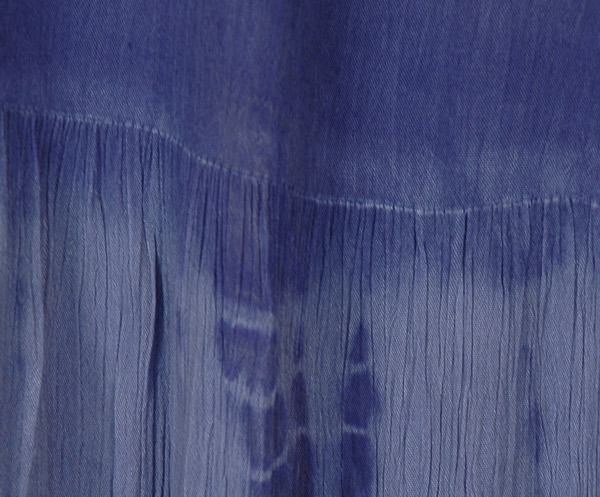 Royal Blue Tie Dye Wash Rayon Dress