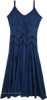 Charming Blue Cotton Western Maxi Dress