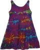 Purple Tie Dye Short Dress