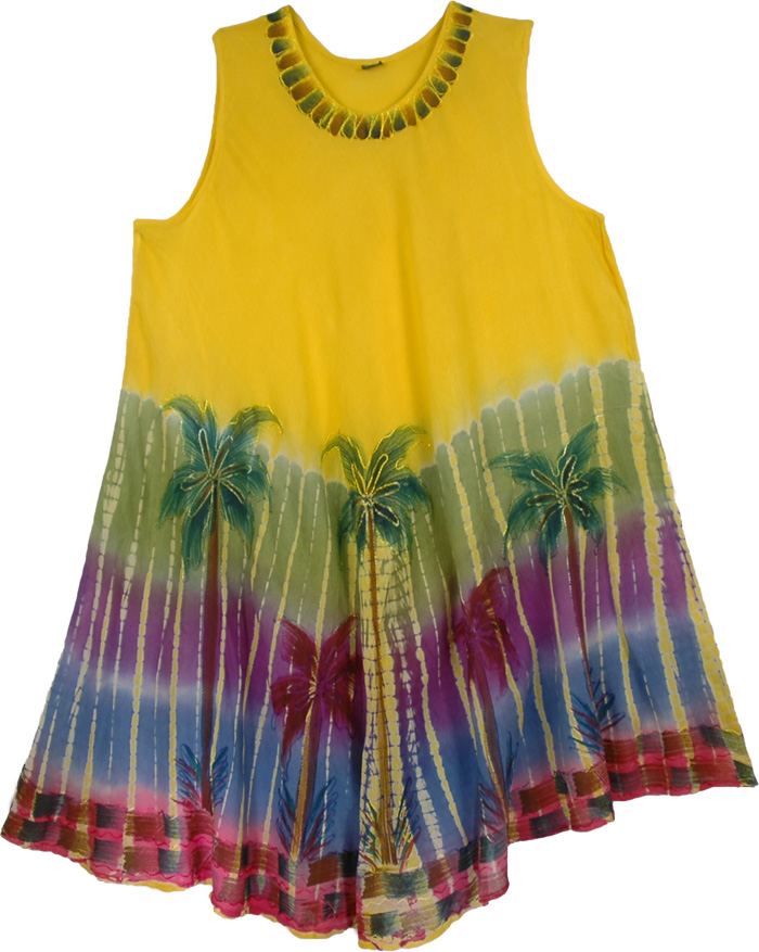 Yellow Palm Beach Coverup