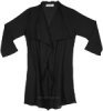 Black Silhouette Cotton Coverup Shrug Cloak