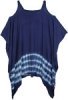 Cold Shoulder Tie Dye Summer Dress in Navy Blue