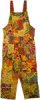 Daisy Yellow Hippie Patchwork Overalls Jumpsuit