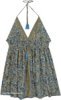 Paisley Paradise Backless Halter Short Dress