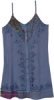 Periwinkle Blue Boho Button-Front Tank Dress