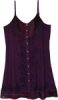 Deep Plum Orchid Boho Button-Front Tank Dress