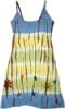 Halter Top Dress in Green Tropical Colors