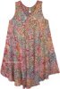 Plus Size Sleeveless Sundress Abstract Floral Batik