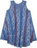 XL Lapis Blue Printed Sleeveless Sundress