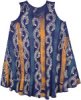 Snorkel Blue Hippie Patchwork Cotton Overalls Jumpsuit