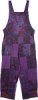True Hippie Cotton Patchwork Sleeveless Dress in Purple