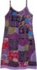 Daisy Bush Purple Romper with Patchwork and Side Pockets