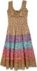 True Earthen Patchwork Hippie Cotton Sleeveless Dress