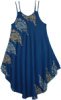 Cobalt Blue Free Size Paisley Printed Bohemian Dress