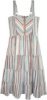 Steel Blue Grey Cotton Patchwork Hippie Sleeveless Dress