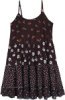 Ebony Patchwork Rayon Dress with Smocked Back