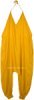 Yellow Summer Harem Halter Jumpsuit