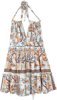 Brown Patchwork Wide Leg Bohemian Jumpsuit