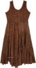 Malta Beige Tropical Cotton Sundress