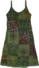 Green Woodlands Patchwork Hippie Dress