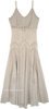 Sculpted Beige Western Sleeveless Maxi Dress