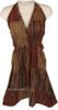 Brown Patchwork Closed Harem Leg Bohemian Jumpsuit