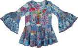 Moroccan Night Printed Bell Sleeve Dress