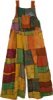 Pixie Print Patchwork Cotton Overalls Dungarees