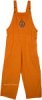 Orange Peace Hippie Cotton Overalls Jumpsuit