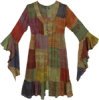 Summer Stripes Grey Jumper Outfit with Smocking Waist