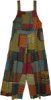 True Hippie Green Patchwork Overalls