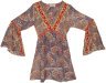 Princess Charm Short Dress with Bell Sleeves