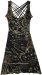 Black and White Sleeveless Bodycon Mesh Soft Dress