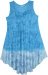 Ombre Blue Printed Sparkles Trapeze Dress