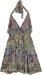 Extravagant Paisley Short Backless Halter Dress