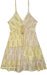 Lemon Cream Shimmer Boho Tiered Sundress