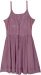 Mauve Rose Lace-Up Knee Length Dress