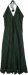 Deep Green Frayed Backless Peasant Maxi Dress
